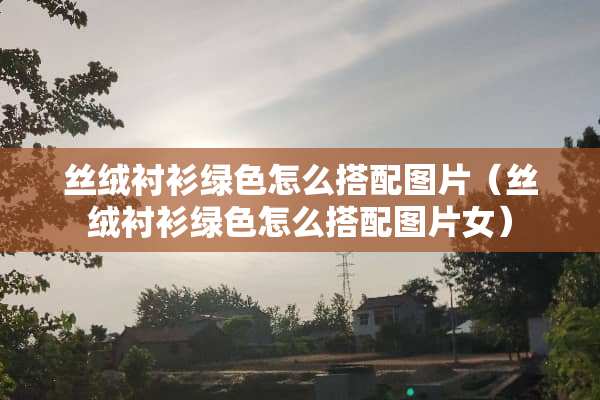 丝绒衬衫绿色怎么搭配图片（丝绒衬衫绿色怎么搭配图片女）