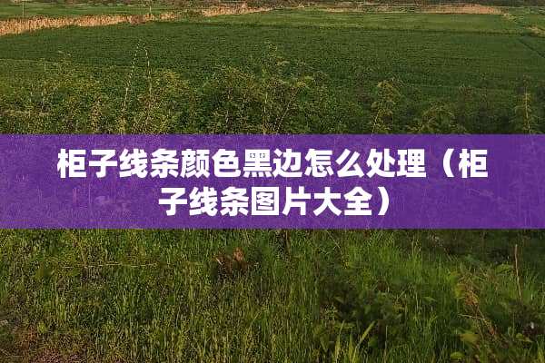柜子线条颜色黑边怎么处理（柜子线条图片大全）