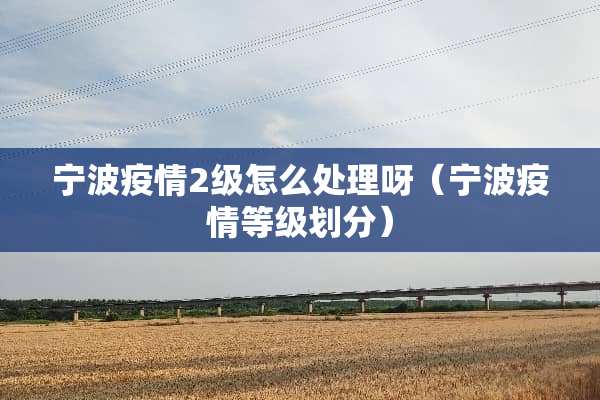 宁波疫情2级怎么处理呀（宁波疫情等级划分）
