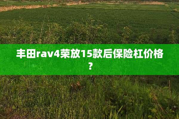 丰田rav4荣放15款后保险杠价格？