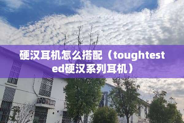 硬汉耳机怎么搭配（toughtested硬汉系列耳机）