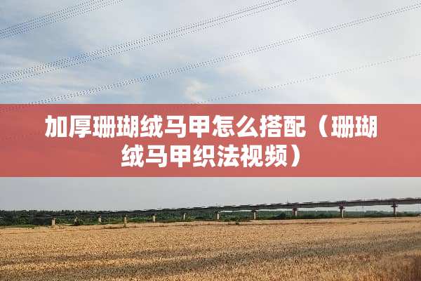 加厚珊瑚绒马甲怎么搭配（珊瑚绒马甲织法视频）