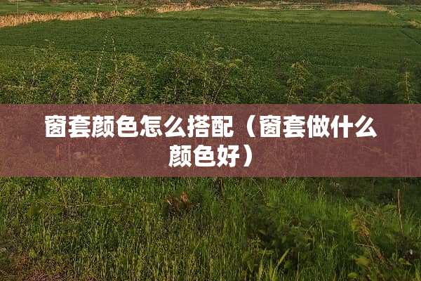 窗套颜色怎么搭配（窗套做什么颜色好）