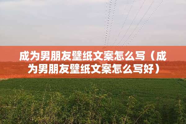 成为男朋友壁纸文案怎么写（成为男朋友壁纸文案怎么写好）