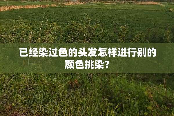 已经染过色的头发怎样进行别的颜色挑染？
