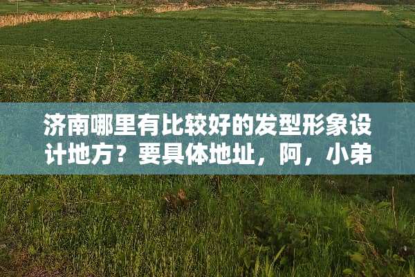 济南哪里有比较好的发型形象设计地方？要具体地址，阿，小弟先谢谢了？