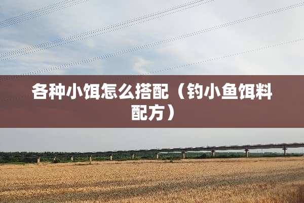 各种小饵怎么搭配（钓小鱼饵料配方）