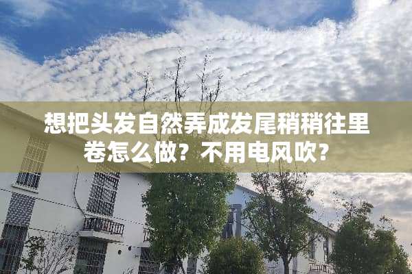 想把头发自然弄成发尾稍稍往里卷怎么做？不用电风吹？