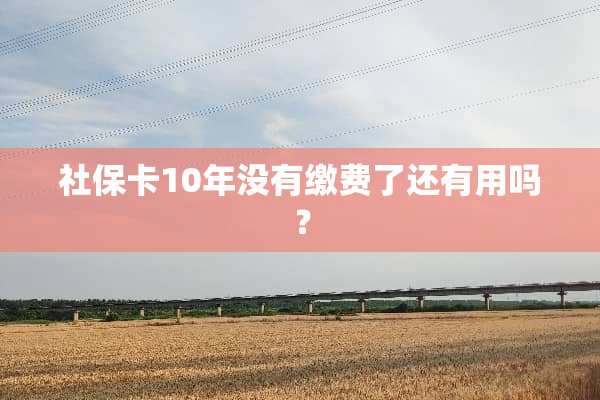 社保卡10年没有缴费了还有用吗？