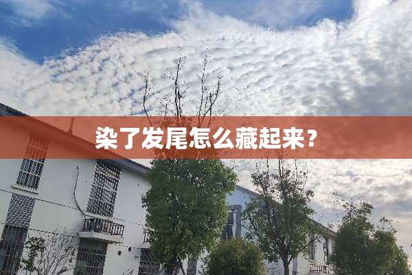 染了发尾怎么藏起来？