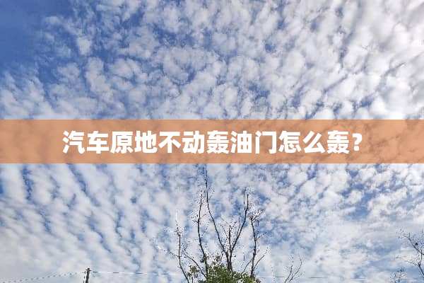 汽车原地不动轰油门怎么轰？