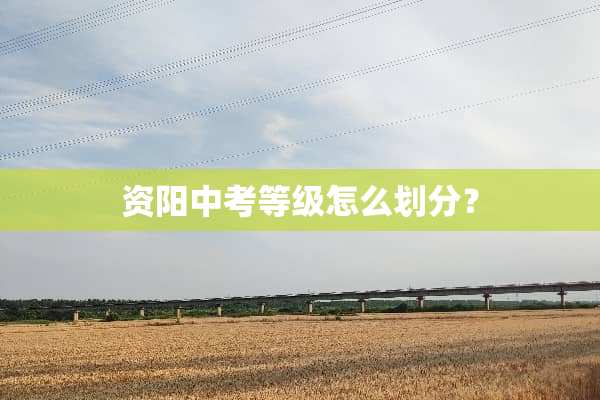 资阳中考等级怎么划分？