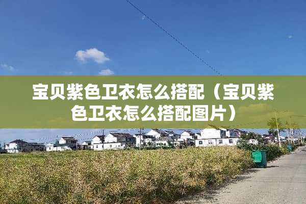 宝贝紫色卫衣怎么搭配（宝贝紫色卫衣怎么搭配图片）