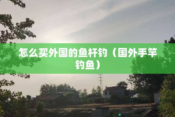 怎么买外国的鱼杆钓（国外手竿钓鱼）