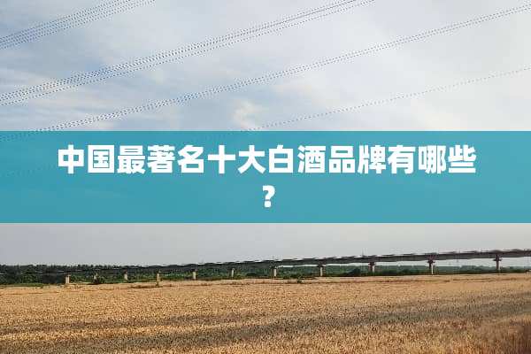 中国最著名十大白酒品牌有哪些？