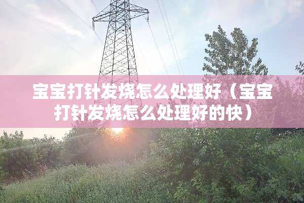 宝宝打针发烧怎么处理好（宝宝打针发烧怎么处理好的快）