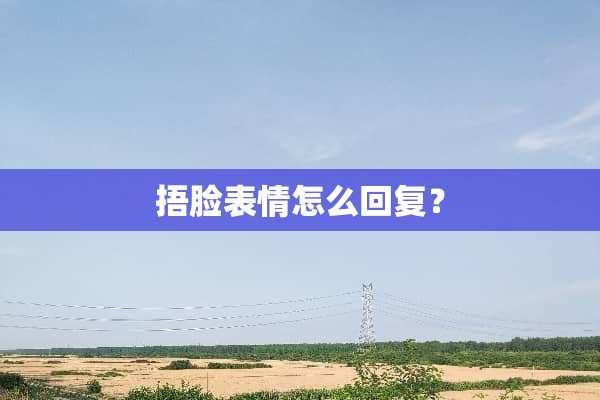 捂脸表情怎么回复？