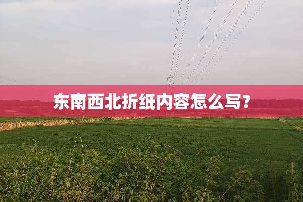 东南西北折纸内容怎么写？