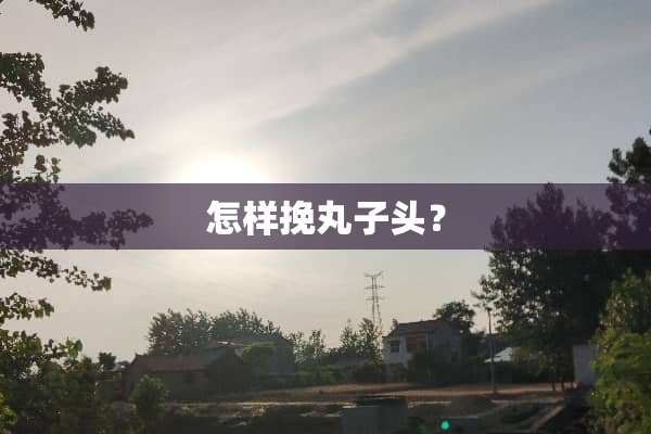 怎样挽丸子头？
