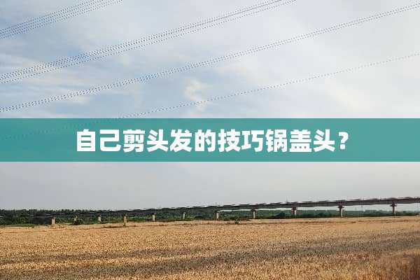 自己剪头发的技巧锅盖头？