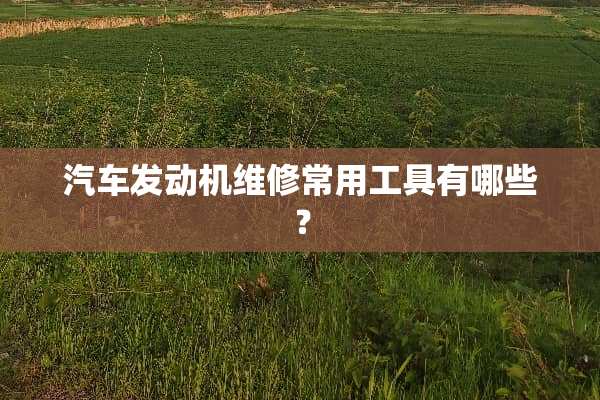汽车发动机维修常用工具有哪些？