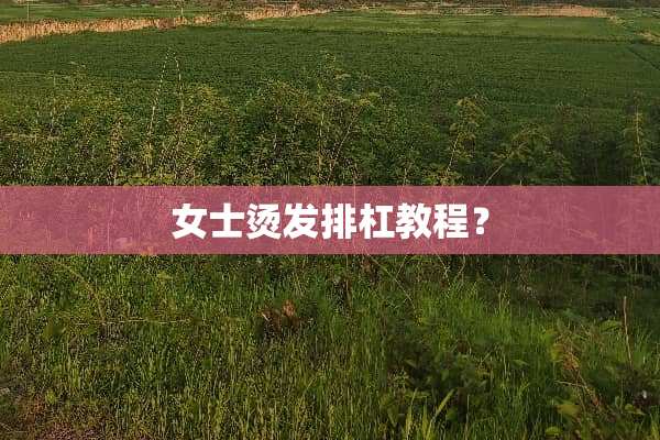 女士烫发排杠教程？