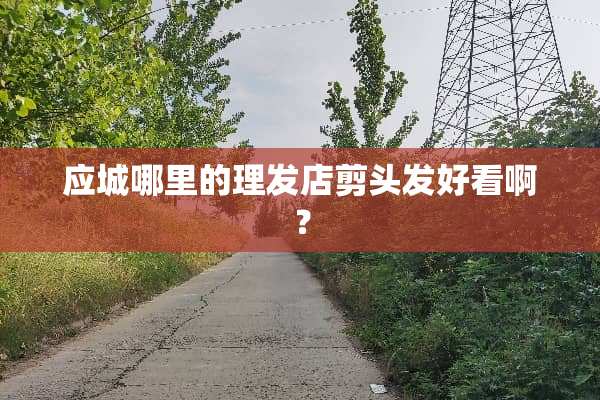 应城哪里的理发店剪头发好看啊？