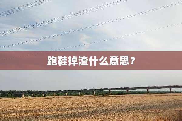 跑鞋掉渣什么意思？