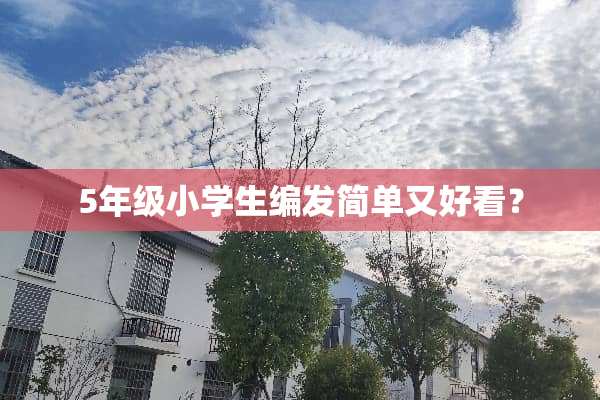 5年级小学生编发简单又好看？
