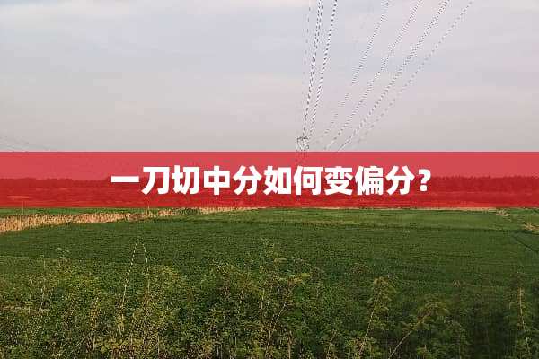 一刀切中分如何变偏分？