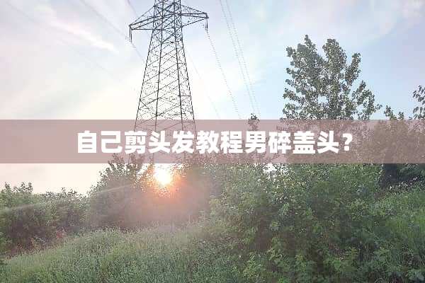自己剪头发教程男碎盖头？