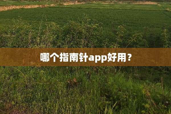 哪个指南针app好用？