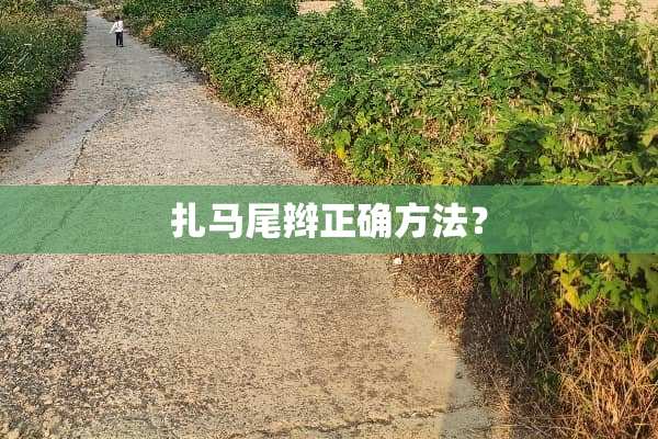 扎马尾辫正确方法？
