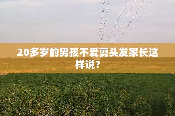 20多岁的男孩不爱剪头发家长这样说？