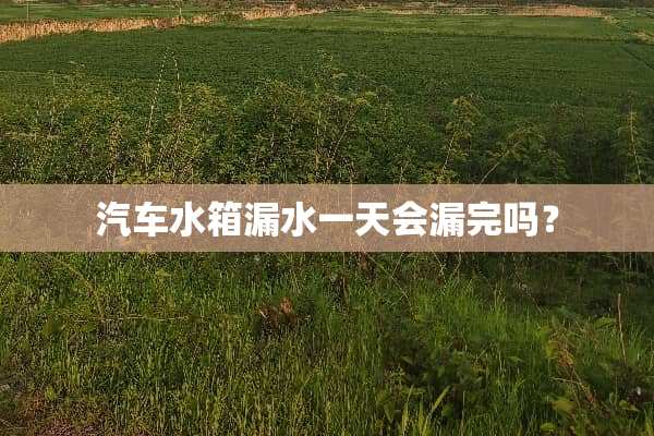 汽车水箱漏水一天会漏完吗？