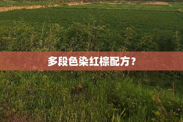 多段色染红棕配方？