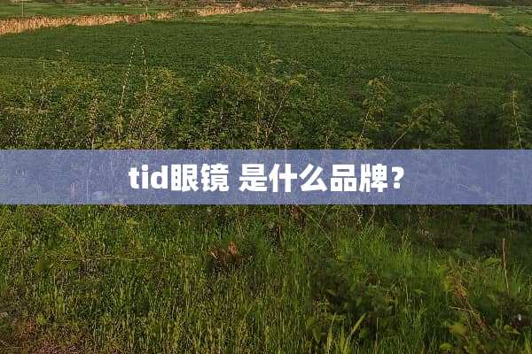 tid眼镜 是什么品牌？