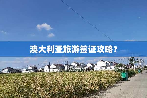 澳大利亚旅游签证攻略？