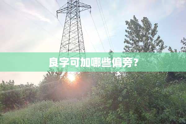 良字可加哪些偏旁？