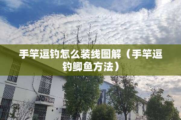 手竿逗钓怎么装线图解（手竿逗钓鲫鱼方法）