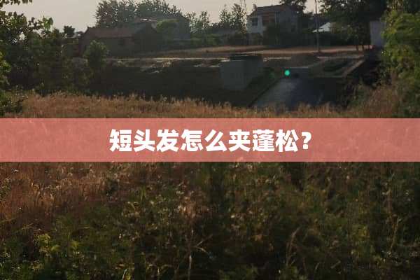 短头发怎么夹蓬松？
