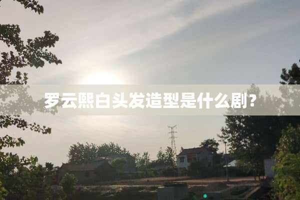 罗云熙白头发造型是什么剧？