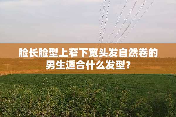 脸长脸型上窄下宽头发自然卷的男生适合什么发型？