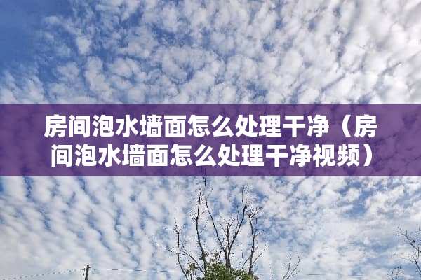 房间泡水墙面怎么处理干净（房间泡水墙面怎么处理干净视频）