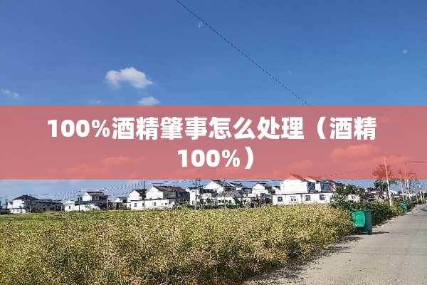 100%酒精肇事怎么处理（酒精 100%）