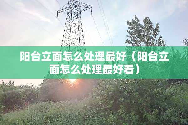 阳台立面怎么处理最好（阳台立面怎么处理最好看）