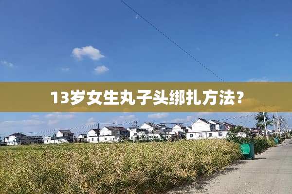 13岁女生丸子头绑扎方法？