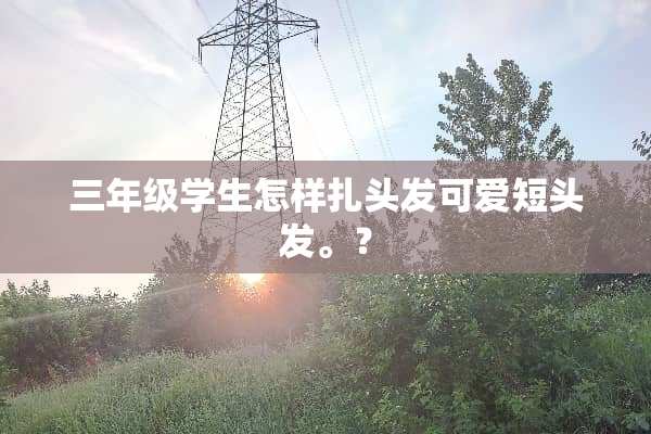 三年级学生怎样扎头发可爱短头发。？