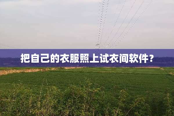 把自己的衣服照上试衣间软件？