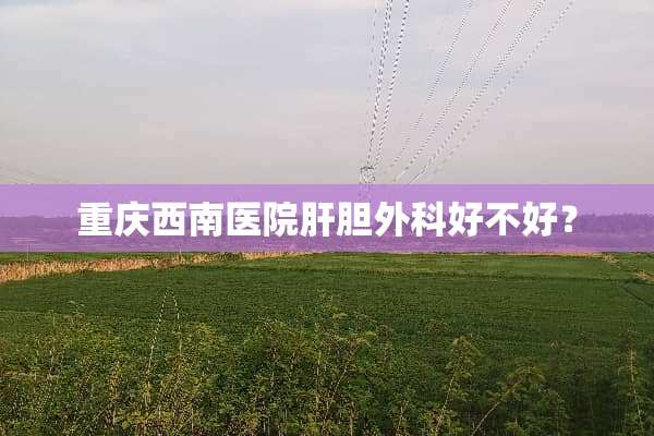 重庆西南医院肝胆外科好不好？